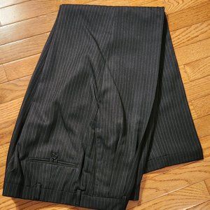 MEN'S HAGGAR PIN STRIPPED DRESS PANTS-CUFFS -SIZE 38 X 32 #1466